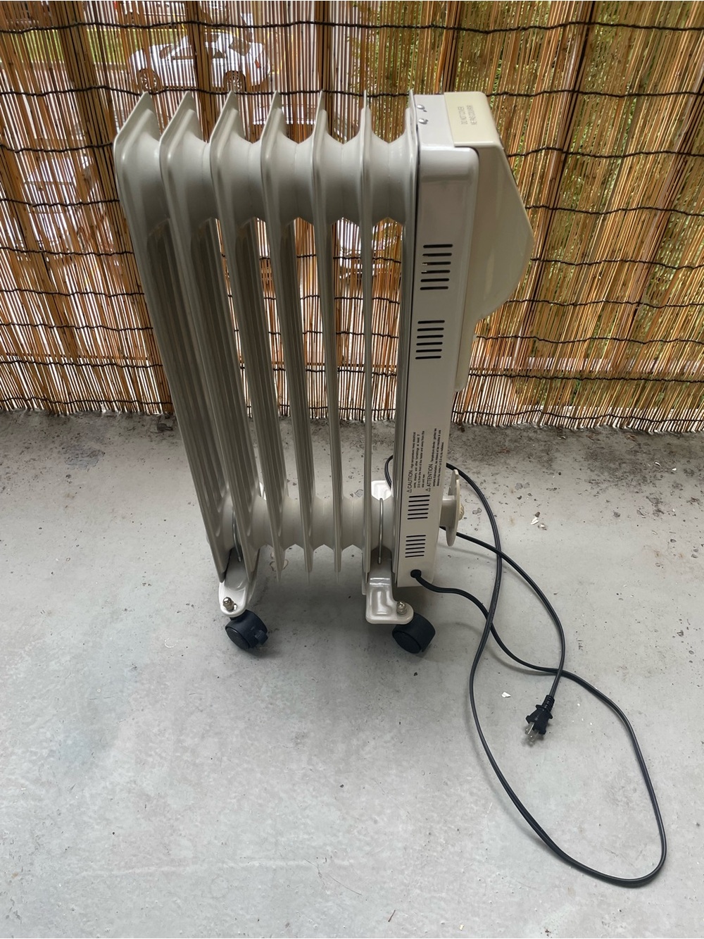 Oil-Filled Radiator Heater - Beige Portable Space Heater